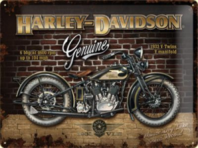 RETRO Harley Davidson Brick Wall Fémtábla