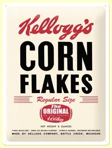 RETRO Kelloggs Corn Flakes Retro Package - Fémtábla