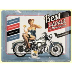 RETRO Best Garage For Motorcycles Fémtábla RETRO Best Garage For Motorcycles Fémtábla