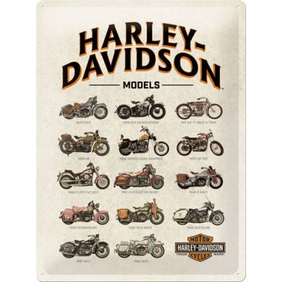Harley Davidson Models Fémtábla