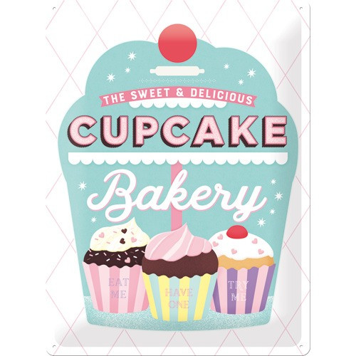 RETRO Cupcake Bakery  - Fémtábla