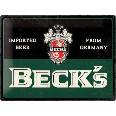 Plechový nápis RETRO BECK's Imported Beer From Germany