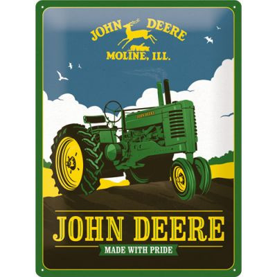 RETRO John Deere - Made With Pride Fémtábla