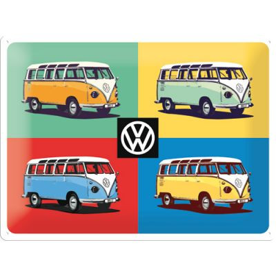 RETRO VW Bulli - Pop Art Fémtábla