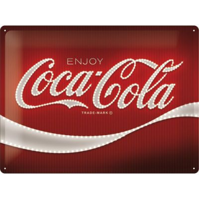 RETRO Coca Cola – Logo Red Lights Fémtábla