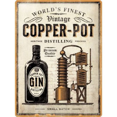 RETRO Copper Pot Gin Fémtábla