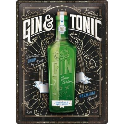 Gin & Tonic Green Edition Fémtábla