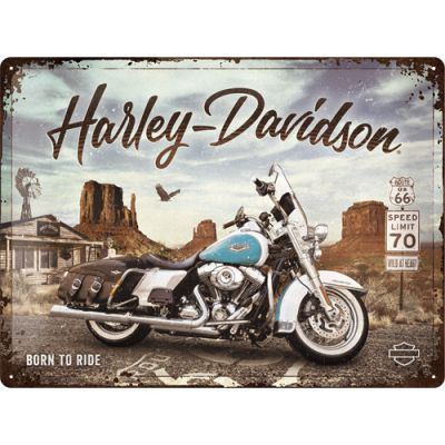 RETRO Harley Davidson - Route 66 Road King Fémtábla