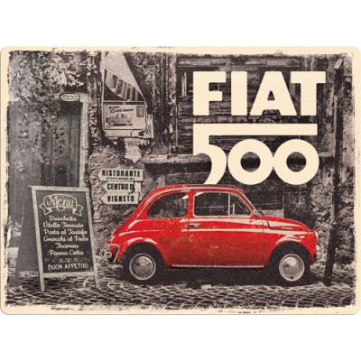 RETRO Fiat 500 Vintage Fémtábla