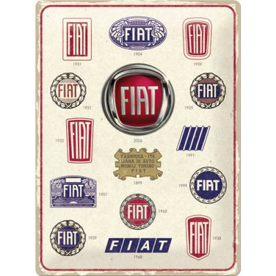RETRO Fiat - Logo Evolution Fémtábla