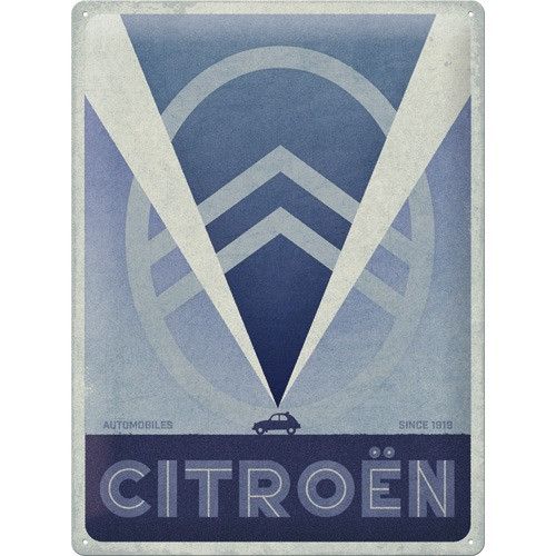 Citroen 2CV Logo Blau Fémtábla