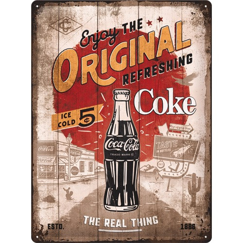 RETRO Coca Cola – Enjoy The Original Fémtábla
