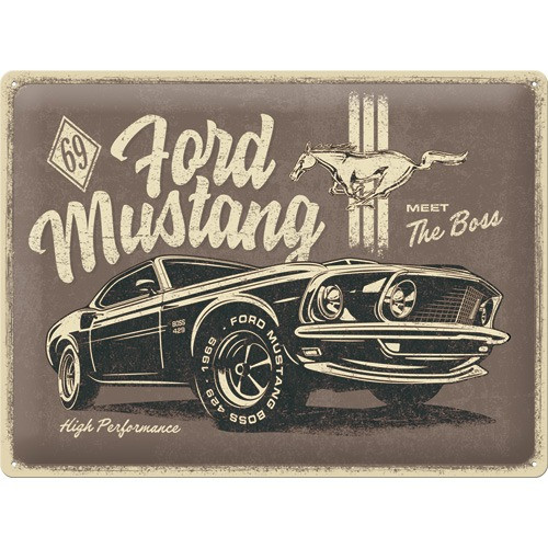 RETRO Ford Mustang - The Boss Fémtábla
