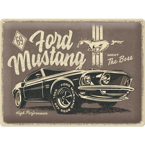 RETRO Ford Mustang - The Boss Metal plate