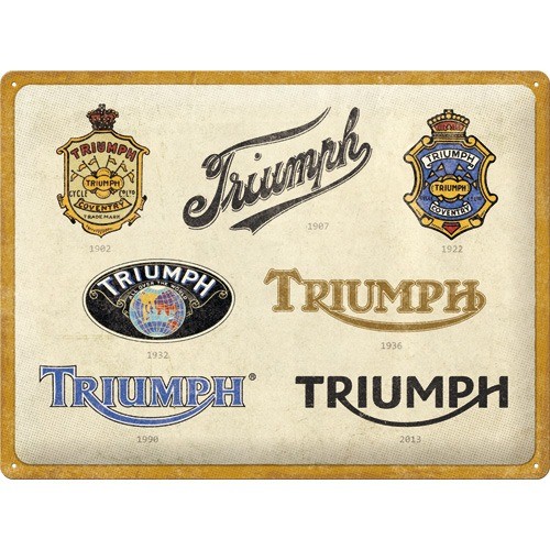 Triumph – Logos von 1902 bis 2013 - Fémtábla