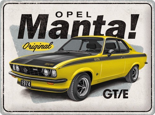 Opel – Manta GT/E  Original – Fémtábla