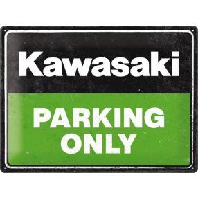 RETRO Kawasaki Parking Only - Fémtábla