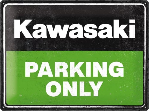 Kawasaki Parking Only - Fémtábla