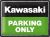 RETRO Kawasaki Parking Only - Fémtábla