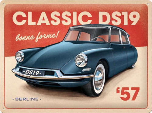 RETRO CITROEN DS 19 Berline 1957 – Fémtábla