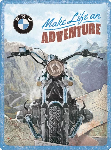 RETRO BMW – Make Life an Aventure – Fémtábla