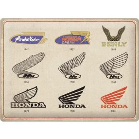 RETRO Honda Motorcycles – Logo Evolution – Fémtábla RETRO Honda Motorcycles – Logo Evolution – Fémtábla