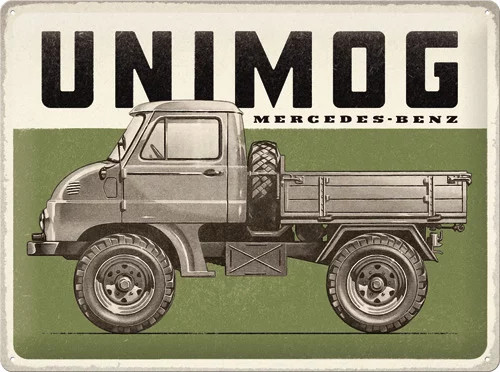 RETRO Mercedes Benz - Unimog Vintage- Fémtábla