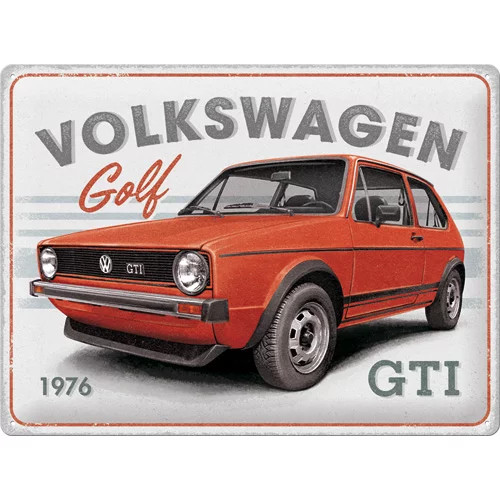 RETRO Volkswagen – Golf GTI – 1976 – Fémtábla