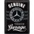 RETRO Mercedes Benz - Garáž pre nákladné autá - Plechový nápis