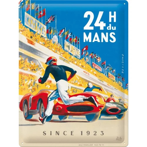 RETRO 24H Le Mans – Racing Poster blue - Fémtábla