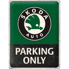 RETRO Skoda – Parking Only – Fémtábla RETRO Skoda – Parking Only – Fémtábla