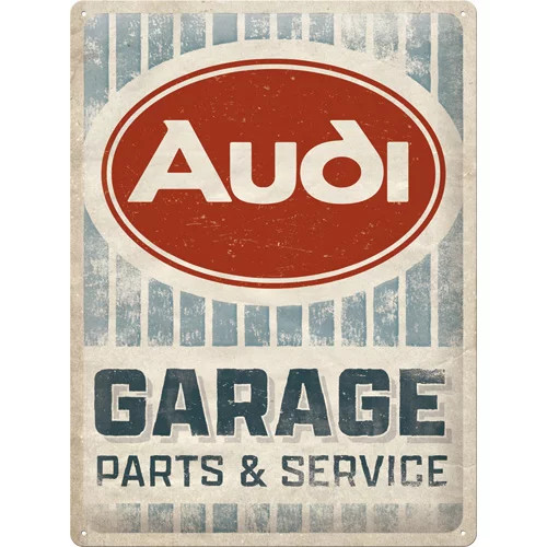 RETRO AUDI Garage Parts & Service - Fémtábla