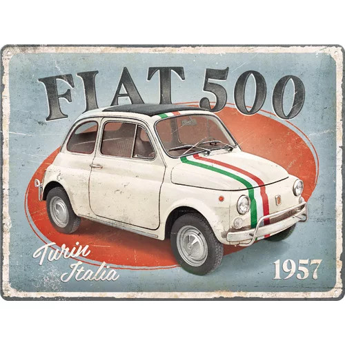 RETRO Fiat 500 – Turin – Italia – Fémtábla
