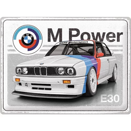 RETRO BMW Motorsport – M Power – E30 - Fémtábla