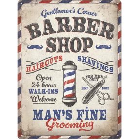 RETRO Barber Shop – Fémtábla