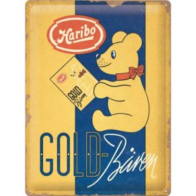 RETRO HARIBO – Goldbären Vintage Gold - Fémtábla