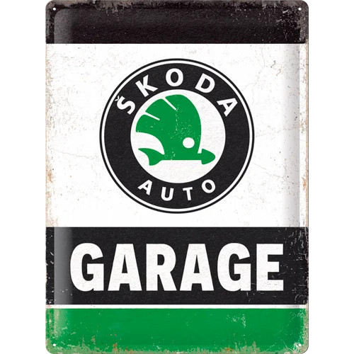 RETRO Skoda – Auto – Garage – Fémtábla