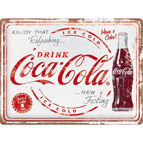 RETRO Coca Cola – Refreshing – Fémtábla