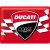 RETRO Ducati Corse – Logo Racing Flag – Fémtábla