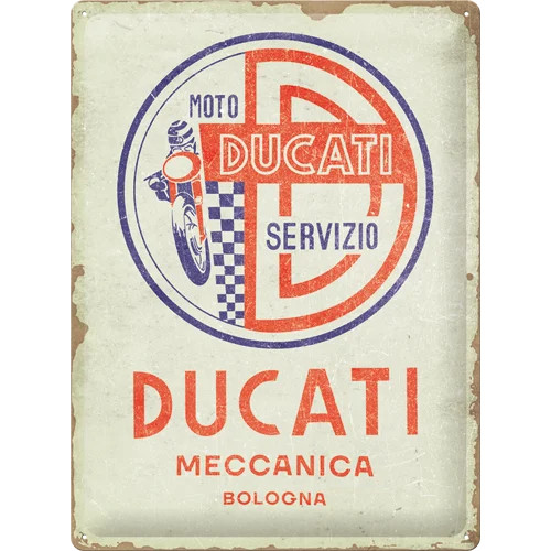 RETRO Ducati – Moto Servizio – Fémtábla