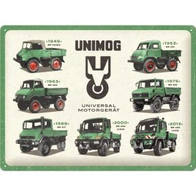 RETRO Daimler Truck – Unimog Model Chart – Fémtábla