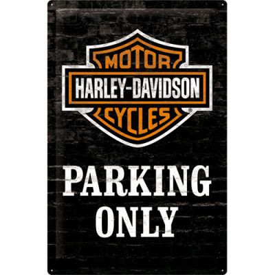 Harley Davidson-Parking Only Fémtábla
