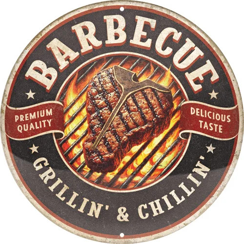 RETRO Barbecue - Fémtábla
