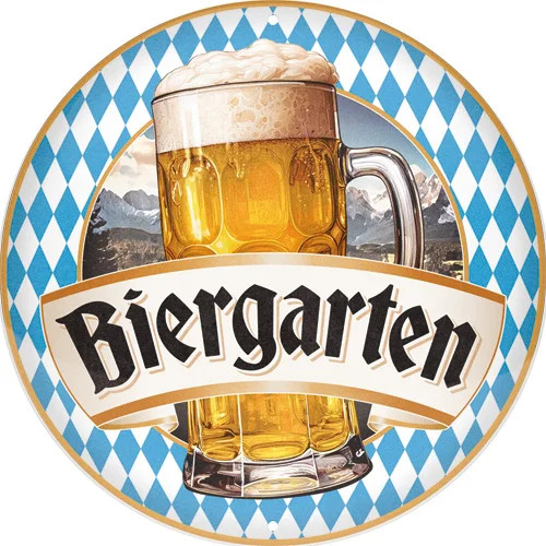 RETRO Biergarten - Fémtábla