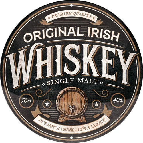 RETRO Original Irish Whiskey – Fémtábla