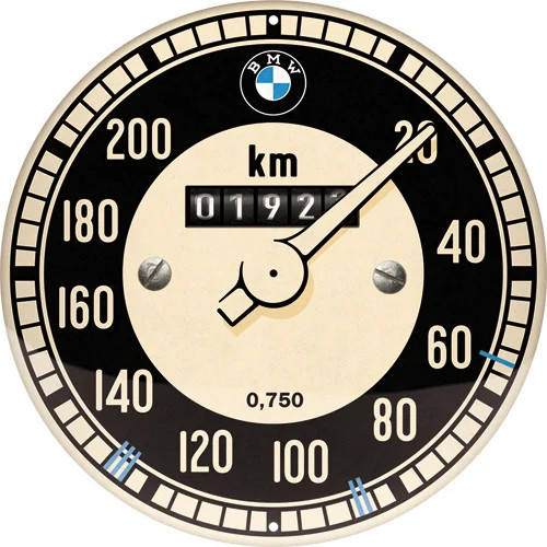 RETRO BMW Tacho - Fémtábla