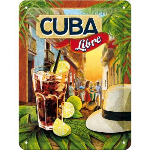 RETRO Cuba Libre - Plechový nápis