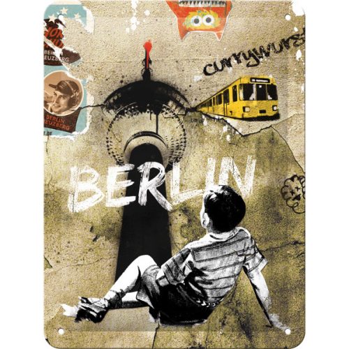 RETRO Berlin Street Art - Fémtábla