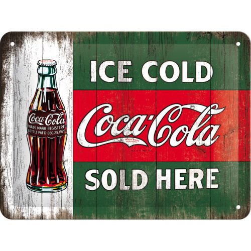 Coca Cola – Ice Cold Sold Here – Fémtábla