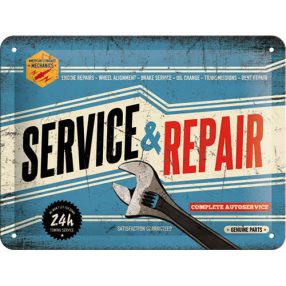RETRO Service & Repair - Fémtábla RETRO Service & Repair - Fémtábla